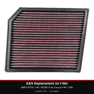 K&N Replacement Air Filter - BMW M135i F40 / M235i Gran Coupe F44 / 128ti
