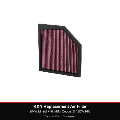 K&N Replacement Air Filter - BMW M135i F70; MINI Cooper S / JCW F66