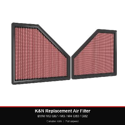 K&N Replacement Air Filter - BMW M2 G87 / M3 / M4 G80 / G82
