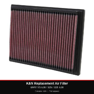 K&N Replacement Air Filter - BMW M3 E36 / 325i / 328i E36