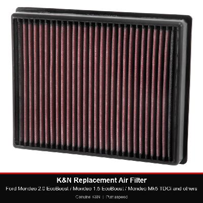 K&N Replacement Air Filter - Ford Mondeo 2.0 EcoBoost / Mondeo 1.5 EcoBoost / Mondeo Mk5 TDCi and others