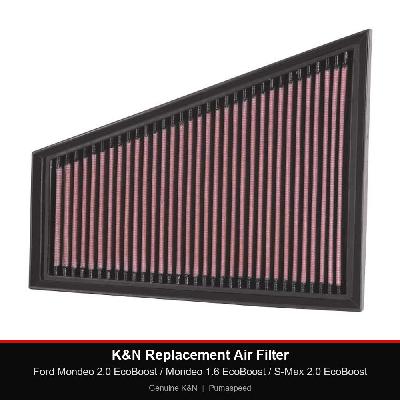 K&N Replacement Air Filter - Ford Mondeo 2.0 EcoBoost / Mondeo 1.6 EcoBoost / S-Max 2.0 EcoBoost