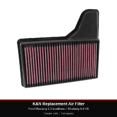 K&N Replacement Air Filter - Ford Mustang 2.3 EcoBoost / Mustang 5.0 V8