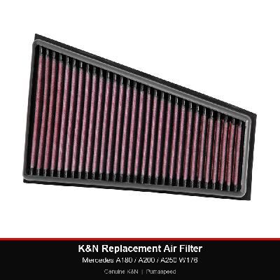 K&N Replacement Air Filter - Mercedes A180 / A200 / A250 W176