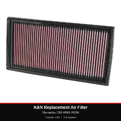 K&N Replacement Air Filter - Mercedes C63 AMG W204