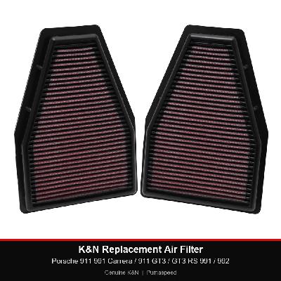 K&N Replacement Air Filter - Porsche 911 991 Carrera / 911 GT3 / GT3 RS 991 / 992