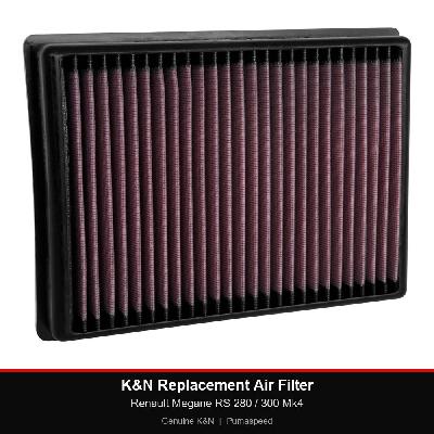K&N Replacement Air Filter - Renault Megane RS 280 / 300 Mk4
