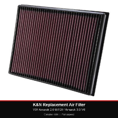 K&N Replacement Air Filter - VW Amarok 2.0 BiTDI / Amarok 3.0 V6