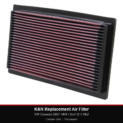 K&N Replacement Air Filter - VW Corrado G60 / VR6 / Golf GTI Mk2