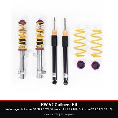 KW V2 Coilover Kit - Volkswagen Scirocco GT / R 2.0 TSI / Scirocco 1.4 / 2.0 TSI / Scirocco GT 2.0 TDI CR 170