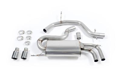 Milltek Sport Audi A3/Seat Cupra + Leon/VW Golf MK5 GTI 2.0T - Cat-Back Exhaust System with Twin Polished Trims (SSXVW147N)