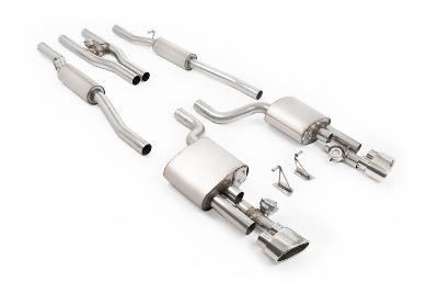 Milltek Sport Audi RS4 B7 - V2 Valved Cat-Back with Active H Pipe and Polished Ovals