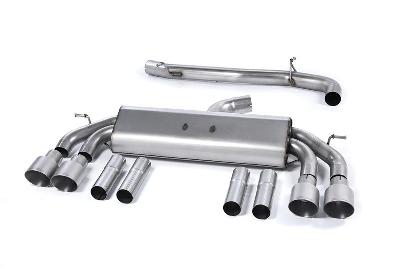 Milltek Sport Audi S3 8V/V.2 - Non-Valved & Cat-Back Race Exhaust System Quad Round Titanium Trims
