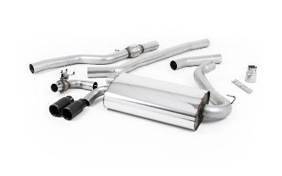 Milltek Sport BMW 4 Series F32 428i Manual - Cat-Back Exhaust System Cerakote Black Trims