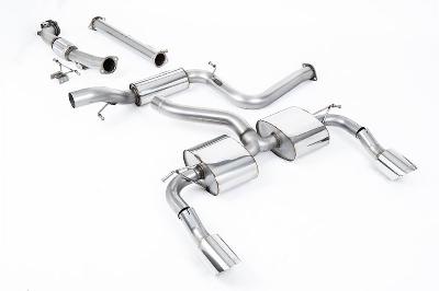 Milltek Sport Ford Focus MK2 RS - Resonated Turbo-Back Exhaust System with Catalyst Delete