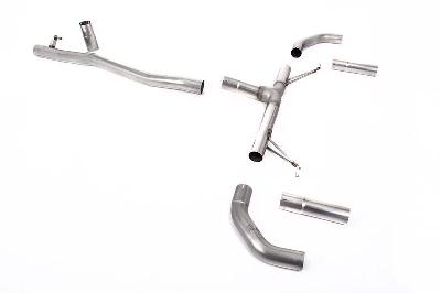 Milltek Sport Mercedes A35 AMG (GPF Models) - Race Non-Valved GPF-Back Exhaust (Loudest) - Uses OE Trims