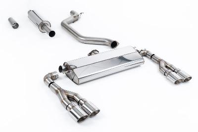 Milltek Sport Seat Leon Cupra MK4 300ps (GPF Models) - 80mm OPF/GPF Back System Quad Polished Oval Tips