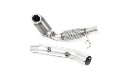 Milltek Sport Seat Leon Cupra/Skoda Octavia vRS/VW MK7.5 GTI - Cast Downpipe with 200 Cell Race Cat and GPF/OPF Delete (For OE Catback Only)