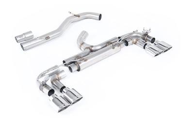 Milltek Sport VW Golf R MK7 - 80mm Race Cat-back with Polished Ovals ( - Loudest)