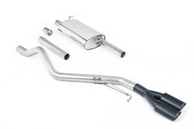 Milltek Sport VW T6 LWB 2.0TSI Petrol - Road+ Cat-Back Exhaust System with Twin Cerakote Black Oval Outlets