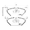 Mintex Racing Front Brake Pads - Audi RS3 8V - pad shape drawing
