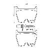 Mintex Racing Front Brake Pads - Audi RSQ3 - pad shape drawing