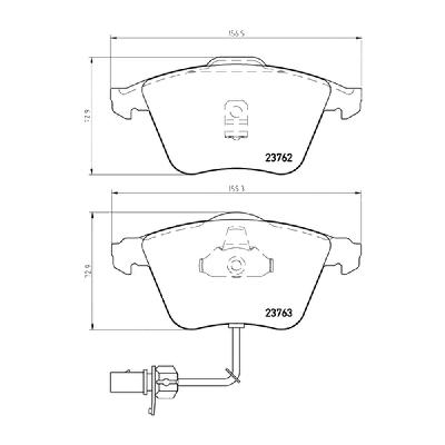 Mintex M1144 Front Brake Pads (MDB2336M1144) - Audi S4 2.7T quattro B5