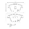 Mintex Racing Front Brake Pads - Audi S4 4.2 V8 B6 / B7 - pad shape drawing