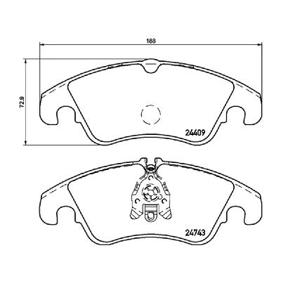 Mintex M1144 Front Brake Pads (MDB3041M1144) - Audi S4 B8