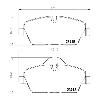 Mintex Racing Front Brake Pads - BMW 1 Series 118d / 120d / 123d (E81 / E82 / E87) - pad shape drawing