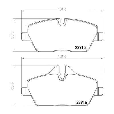 Mintex F4R Front Brake Pads (2682F4R17.80) - BMW 1 Series 118d / 120d / 123d (E81 / E82 / E87)