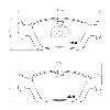Mintex Racing Front Brake Pads - BMW 3 Series E36 325i and 328i - pad shape drawing