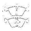 Mintex Racing Front Brake Pads - BMW 3 Series E36 M3 3.0 / 3.2 - pad shape drawing