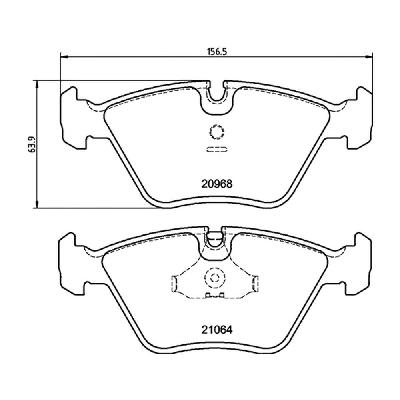 Mintex F2R Front Brake Pads (1393F2R20.30) - BMW 3 Series M3 E46 (inc CSL)