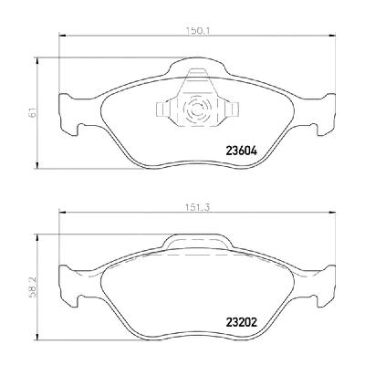 Mintex F4R Front Brake Pads (2314F4R18.00) - Ford Fiesta Mk5 Zetec S