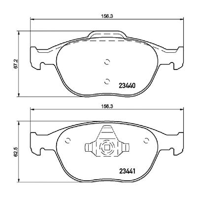 Mintex F4R Front Brake Pads (2272F4R18.00) - Ford Fiesta ST150 Mk6