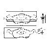 Mintex Racing Front Brake Pads - Ford Focus Mk1 (260mm brakes) - pad shape drawing