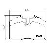 Mintex Racing Front Brake Pads - Ford Racing Puma - pad shape drawing