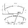 Mintex Racing Front Brake Pads - Honda S2000 - pad shape drawing