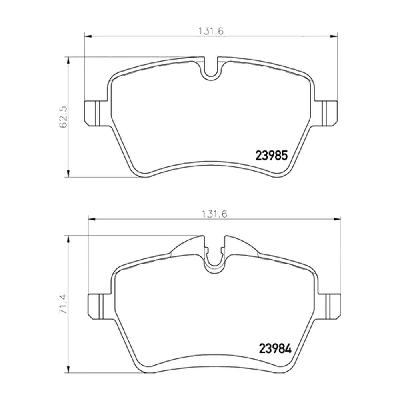 Mintex F2R Front Brake Pads (2816F2R17.90) - MINI Paceman Cooper S (R61)