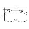 Mintex Racing Front Brake Pads - Renault Megane RS 225 / 230 R26 - pad shape drawing