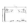 Mintex Racing Front Brake Pads - Renault Megane RS 280 / 300 Trophy (Mk4) - pad shape drawing