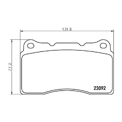 Mintex F2R Front Brake Pads (1859F2R16.00) - Renault Megane RS 280 / 300 Trophy (Mk4)