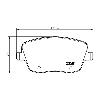 Mintex Racing Front Brake Pads - SEAT Ibiza 1.2 TSI (Mk4) - pad shape drawing