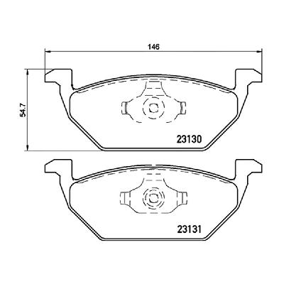 Mintex F4R Front Brake Pads (1811F4R19.50) - Skoda Ibiza Cupra / Fabia vRS 1.4 TSI