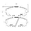 Mintex Racing Front Brake Pads - Toyota GT86 / GR86 - pad shape drawing