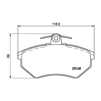 Mintex F2R Front Brake Pads (1570F2R16.20) - VW Corrado G60 / VR6