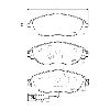 Mintex Racing Front Brake Pads - VW Golf GTI Mk8 - pad shape drawing
