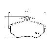 Mintex Racing Front Brake Pads - VW Golf Mk2 GTI - pad shape drawing