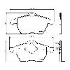 Mintex Racing Front Brake Pads - VW Golf Mk4 V5 / V6 / VR6 - pad shape drawing
